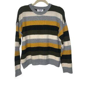 Double Zero Long Sleeve Sweater Womens Small Pullover Oversized Multi Color